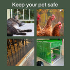 Maporch Plastic Chicken Wire Fencing for Pet Protection - 15.7" x 10ft, Black HDPE Mesh - Garden Fence Animal Barrier for Dogs, Cats and Rabbits (2-Pack)