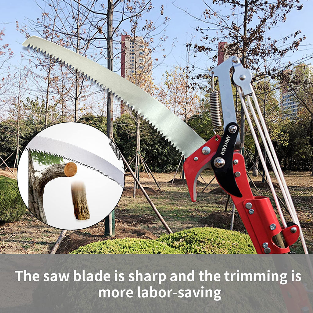 BAYTORY Extendable Tree Pruner Saw Head Without Pole, High-Altitude Branches Trimmer Pruning Shears, Harvester Clipper for Plant Twig Vine, Garden Trimming Tool