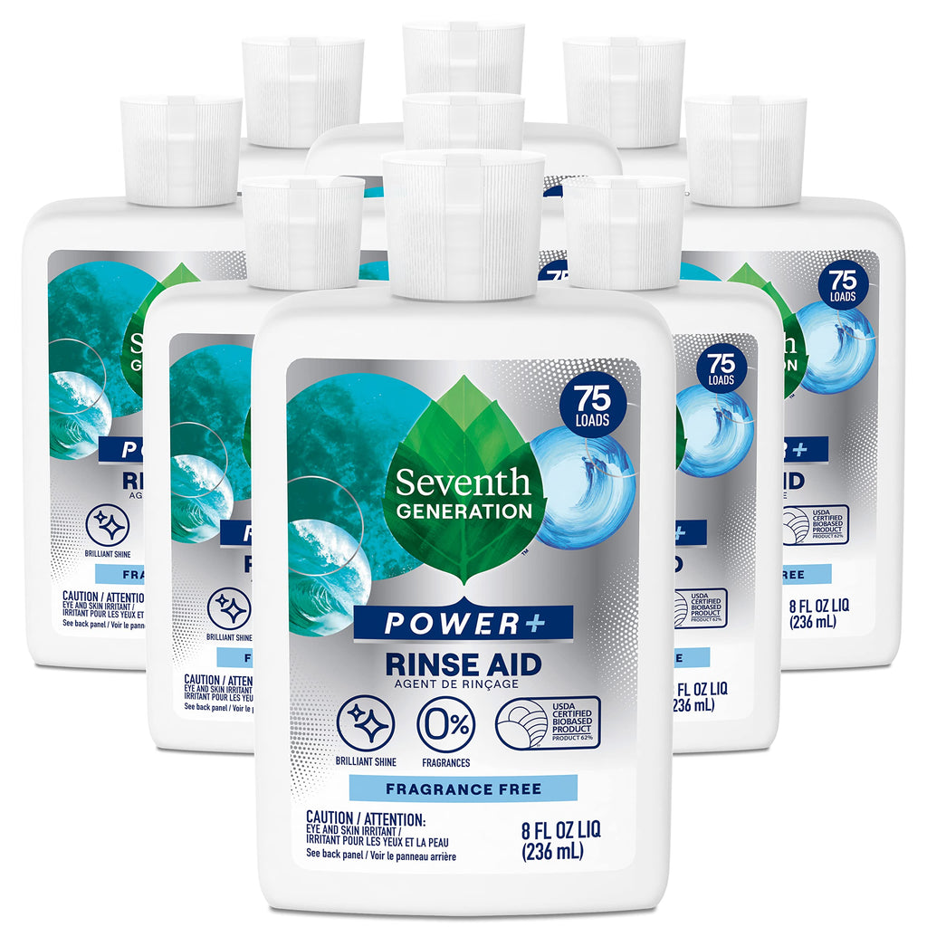 Seventh Generation Rinse Aid, Free & Clear, 8 oz (Pack of 9)