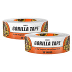 Gorilla Tape, White Duct Tape, 1.88" x 30 yd, White, (Pack of 2)