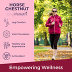 LongLifeNutri Horse Chestnut Extract 500mg - 180 Vegetarian Capsules, Organic Supplement for Daily Wellness & Circulation, 3-Month Supply, GMP Certified, Made in USA