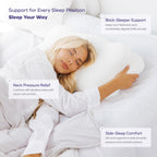 Mellow CloudAlign Memory Foam Pillow for Neck & Shoulder Support, Standard