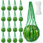 Covzoe 16 Pieces Watermelon Net with 100 Cable Zip Ties