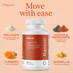 Rejuveen Osteva Joint Support Supplement for Women | High Potency Collagen, Turmeric, Boswellia | for Flexible Cartilage & Tendons, Resilient Knees & Hip, Improved Mobility | Non-GMO, 60 Ct