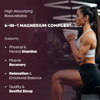 Complete Magnesium Complex 500mg for Women & Men | 240 Capsules | 6 in 1 Mag Supplement with Zinc | Quality Sleep & Muscle Health | Glycinate, Citrate, Malate, Oxide, Aspartate, Lysinate Glycinate