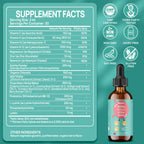 200mg Zeolite Detox for Kids & Adults, 20-in-1 Herbal Liquid with 300mg Chlorella, 200mg Milk Thistle, Cilantro, Vitamins & Probiotics Supports Speech, Cleanse, Immune & Gut Health, Berry Flavor, 60ML