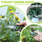 WORKPRO 2-Pack Garden Pruning Shears, 8.5" Bypass & 6.25" Straight Shears