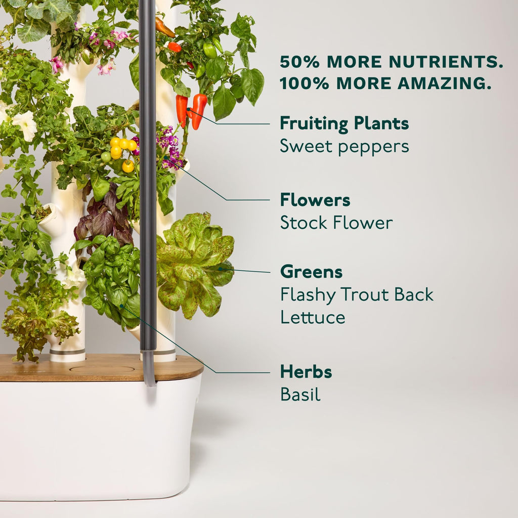 Gardyn Home 4 Vertical Hydroponics Growing System Kit - 30 Plants