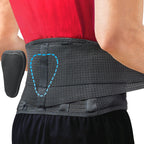 Sparthos Back Brace for Women & Men, Sciatica, Lower Back Pain - Black-L
