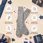 Unboxme Gifts Premium Mens Fuzzy Cloud Socks - Cozy Slippers Socks for Men