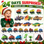 Advent Calendar 2026 Kids Boys,Dinosaur Monster Truck 24 Days Countdown Toy