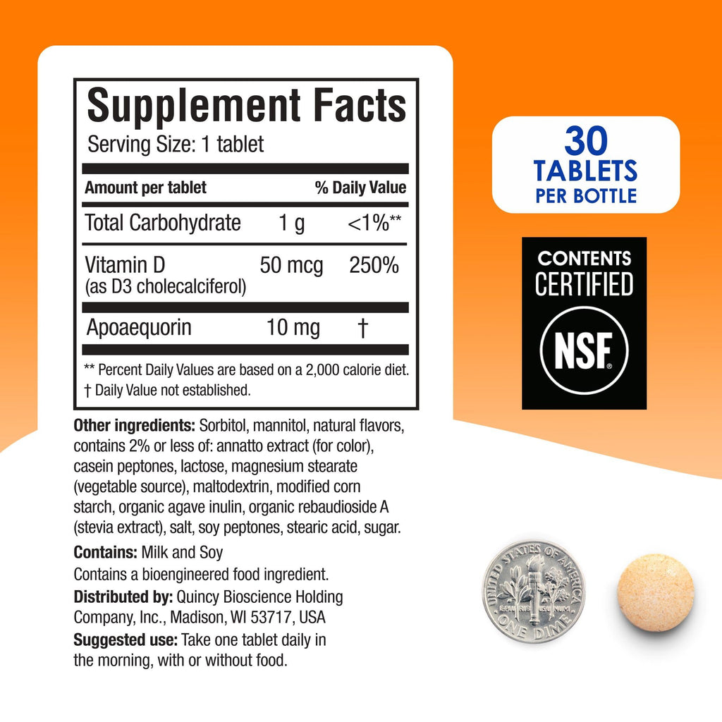 Prevagen Regular Strength Orange Chewables - 90 Tablets (3 Month Supply) | Formulated for Your Brain | 10mg of Apoaequorin Plus Vitamin D3 with 7-Day Pill Minder