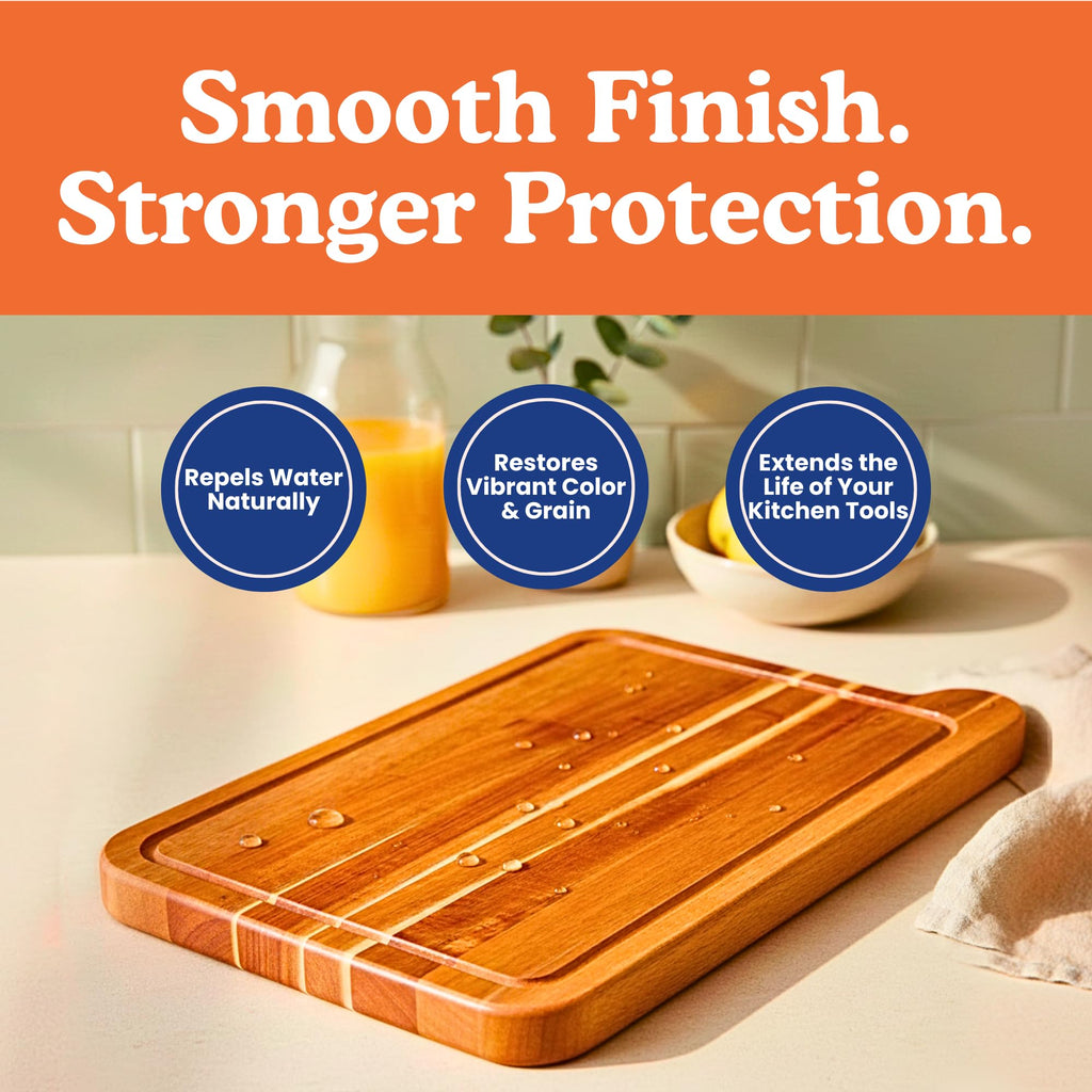 Non-Toxic Wood Wax - Natural Wood Conditioner for Butcher Blocks, Wooden Utensils & Bowls – No Mineral Oil, No Petroleum - Pure Beeswax, Lemon & Flaxseed Oil [7 oz] by Ziruma