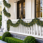 9FT Pre-lit Christmas Garland with Lights Cedar Garland Christmas Decor
