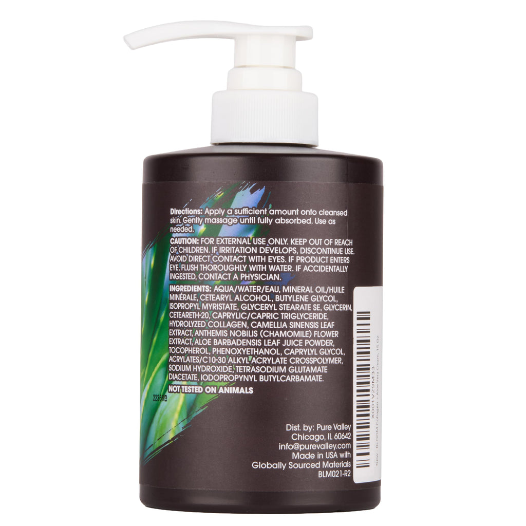 BLOOM IT'S A GREAT SKIN DAY! Collagen Lotion Skin Care Firming Body Cream, Intensive Anti Aging Moisturizer Face Lotion with Aloe Vera For Wrinkles, Sagging Skin, Dry Skin, Fragrance Free, Pack of 2