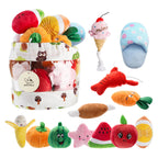 Nocciola Dog Squeaky Toys, Plush Small Dog Toys for Dogs, Stuffed with Squeakers,12 pcs Puppy Toys with a Carrying Bag for Small Medium Size