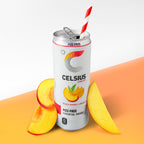 CELSIUS Fizz Free Peach Mango Green Tea, Sugar Free Energy Drink, 12 Fl Oz (Pack of 12)