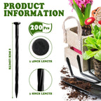 Honoson 200 Pack Lawn Edging Spikes Plastic Ground Stakes for Landscaping