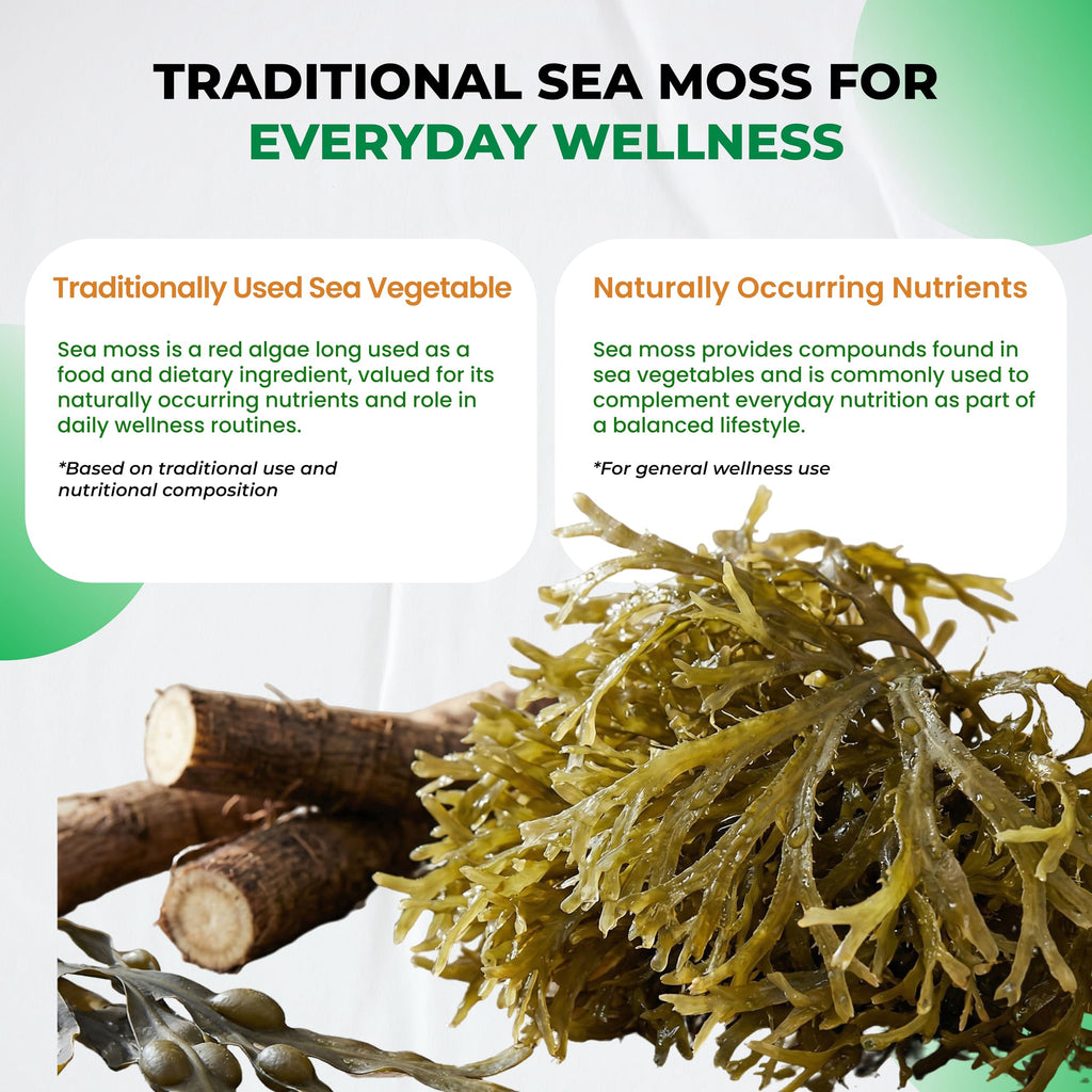 Ultra Herbs Sea Moss Capsules with Black Seed Oil, Ashwagandha, Vitamin D3 & C, 9-in-1 Immune & Overall Wellness Support*, 150 Capsules, Non-GMO, Gluten Free