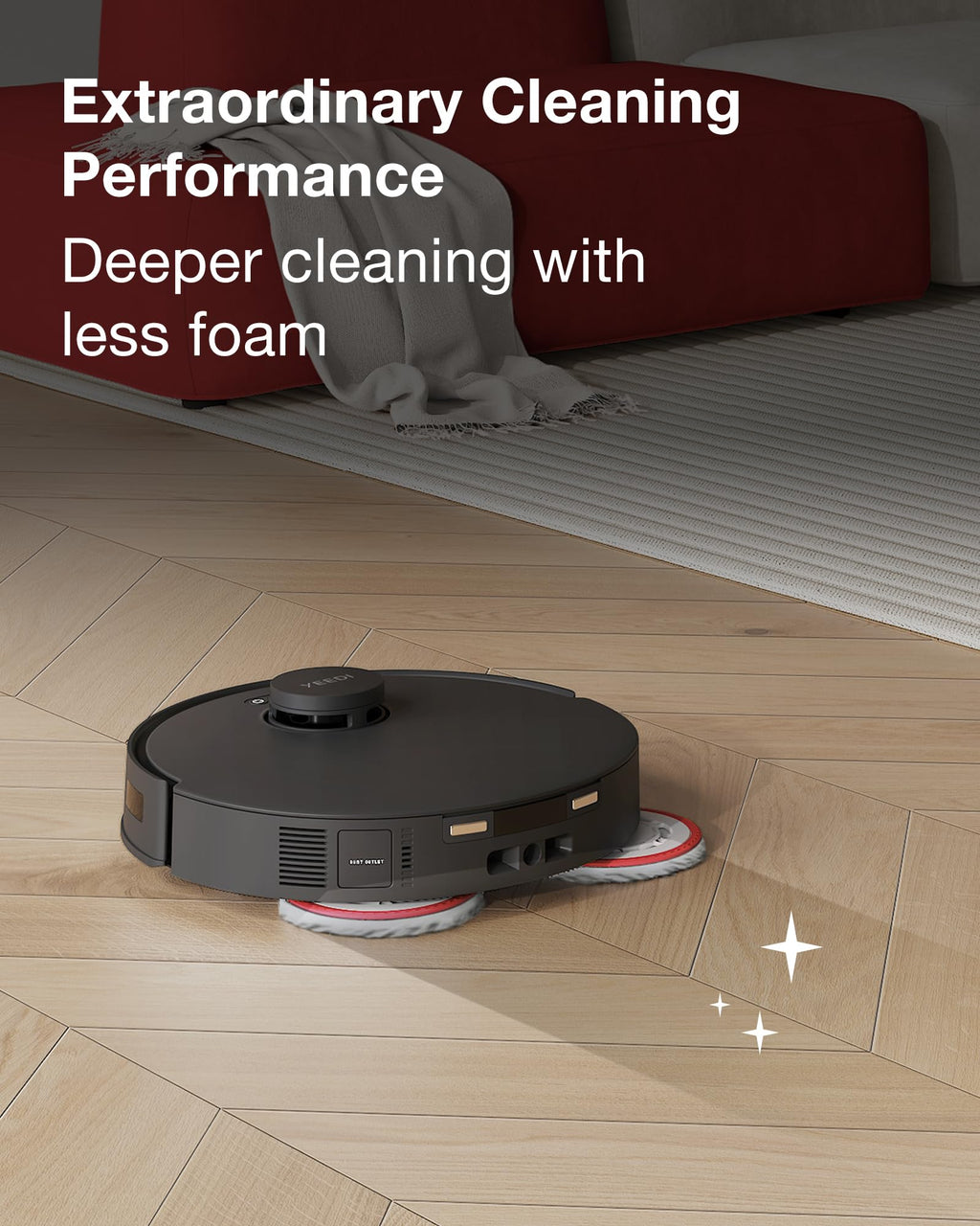 Yeedi Cleaning Solution (1L)*2 Compatible with S20/S16/S14/M14/M12/C12 Series Robotic Vacuum Cleane, Include Cleaning Solution (1L) (2pcs)