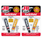 J-B Weld KwikWeld, 6 Minute Set Epoxy, Steel Reinforced Epoxy, High Strength - 2 Pack, Dark Grey (8276-2)