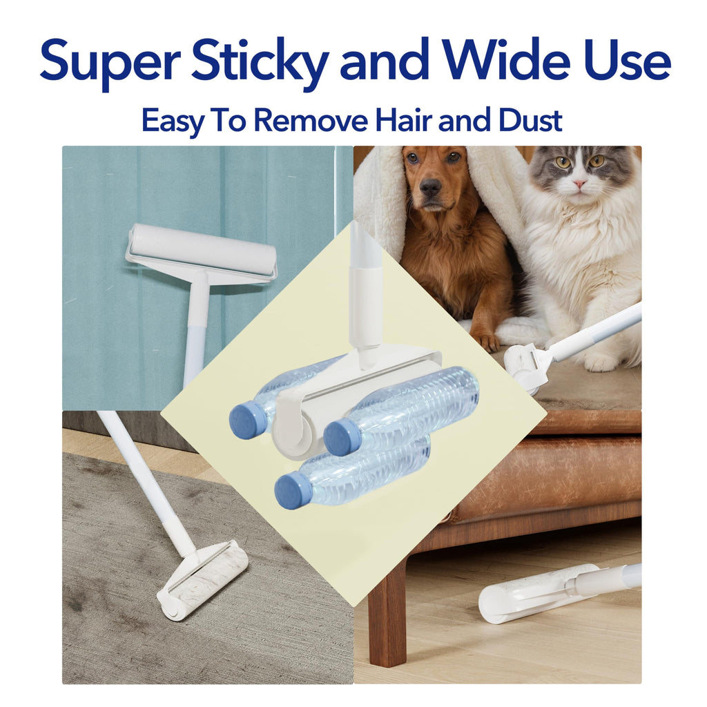 Large Lint Roller for Furniture, 9.45'' Rollers for Floor, 360 Sheets