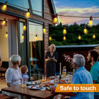 TBOSW Outdoor String Lights Patio LED Light Outside - 20M 18+1 S14 LED with Remote Control 65ft Porch Lighting IP65 Waterproof