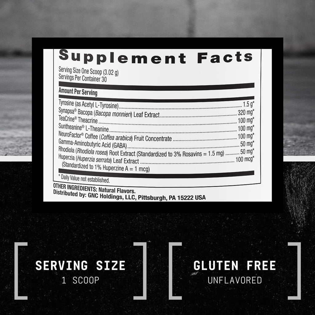 BEYOND RAW Chemistry Labs Nootropic Powder, Cognitive Enhancer and Memory Support, 30 Servings