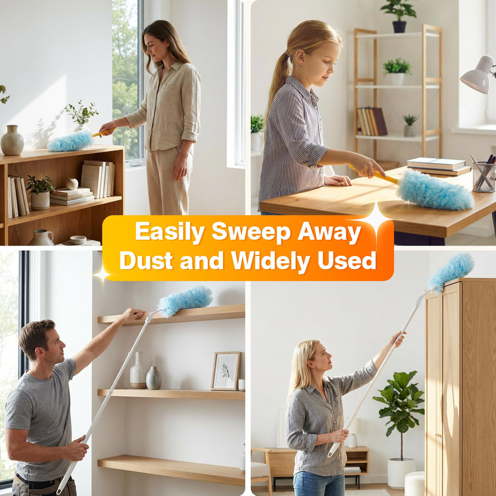 Duster Refills for Swiffer Duster with 3ft Extension Pole & Short Grip 30ct