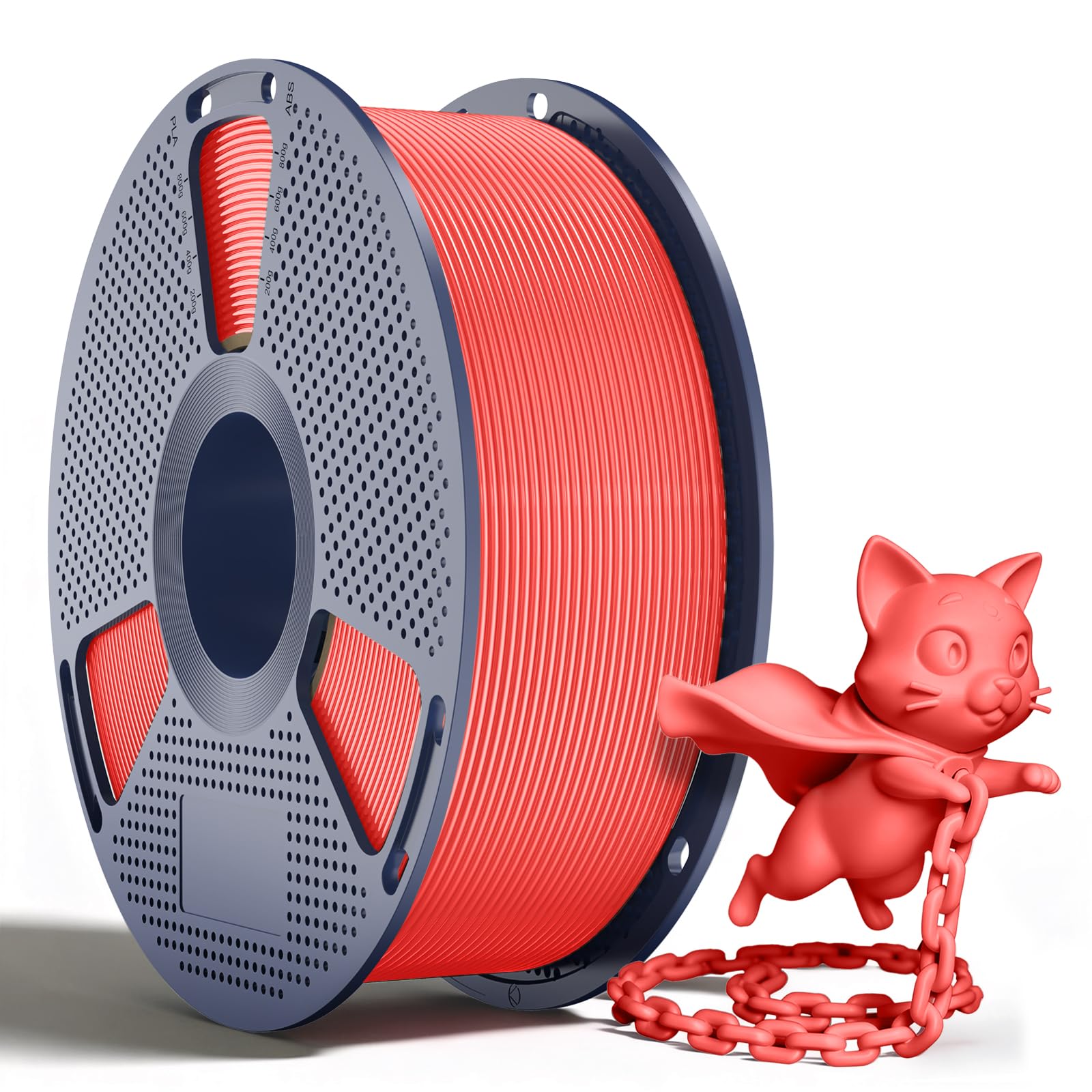 SUNLU PLA+2.0 Filament 1.75mm, Upgraded Tougher & Stronger PLA Plus for 3D Printers, Smooth & Neatly Wound, ±0.02mm Accuracy, 1KG Spool (2.2lbs), Cherry Red