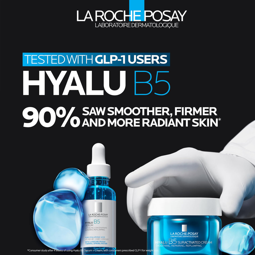 La Roche-Posay Hyalu B5 Super-Activated Anti-Aging Firming Face Cream, 3 Forms of Hyaluronic Acid + Vitamin B5 + Ectoin, Anti-Wrinkle Face Moisturizer Firms Skin + Strengthens Skin's Barrier, 50ml