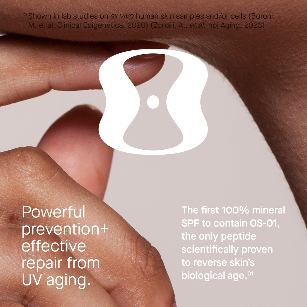 OneSkin FACE SPF OS-01 Peptide Broad Spectrum SPF 30+ Mineral Sunscreen- Scientifically Proven to Protect Skin from UV Aging, Includes Potent Antioxidants (Untinted)