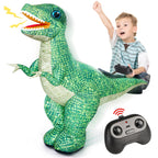 Jovow 2.4GHZ Remote Control Inflatable Dinosaur Toy for Kids,Electric Toy Dinosaur with 360°Rotation,Forward & Backward,Rechargeable Walking Dinosaur Toy for Boys Kids Age 6-8 8-12 Birthday Gifts