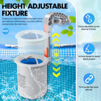 DeeprClean Above Ground Pool Surface Skimmer, Automatic Pool Skimmer for Top of Water, Wall Mount Surface Skimmer with Removable Skimmer Basket, Floating Pool Filter Pool Cleaning Maintenance Kit