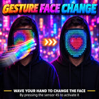 LED Light Up Mask with Gloves Set, Halloween Costume Cool Stuff for Adults