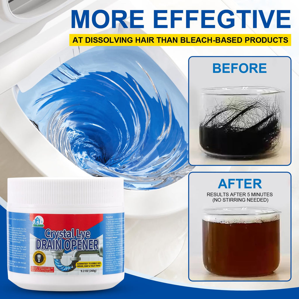 BELL BIRD Drain Opener,Powerful Unclogging,Crystal lye, Sodium hydroxide, Unclog drains, Bathroom sinks, Kitchen sinks, Shower pipes (3 PSC, Gram, 780)