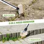 PIMEKOY Crack Weeder Tool Set, 3 Different Weed Remover Tool Head for Paver