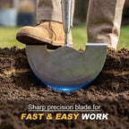 Berry&Bird Manual Lawn Edger Tool, 39’’ Stainless Steel Half Moon Edger