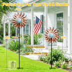 LimeHill Wind Spinners Outdoor - 84" H Large Metal Garden Decor