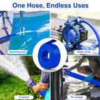 NetLea Heavy-Duty Pool Backwash Hose,1-1/2-inchx50 ft Reinforced Leak Proof Design with 2 Stainless Steel Clamps 1.5Inch, Weather Resistant, Bursting, Ideal for Pool Backwash, Sump Pump Drainage