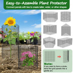 Aifanss 30 Pcs Plant Protectors from Animals, 16x12 Inch Large Metal Plant Cages Chicken Wire Cloche with Zip Ties and Stakes to Keep Animals Out, Garden Vegetables Shrubs Protection Bunny Barricades
