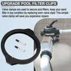 152165/1521656 Clamp for Pentair Sand Filter Pump, Compatible with Pentair Meteor, Sand Dollar and Cristal-Flo Above Ground Pool Sand Filters 6-1/2-Inch Clamp Collar Replacement (with Screw and Nut)