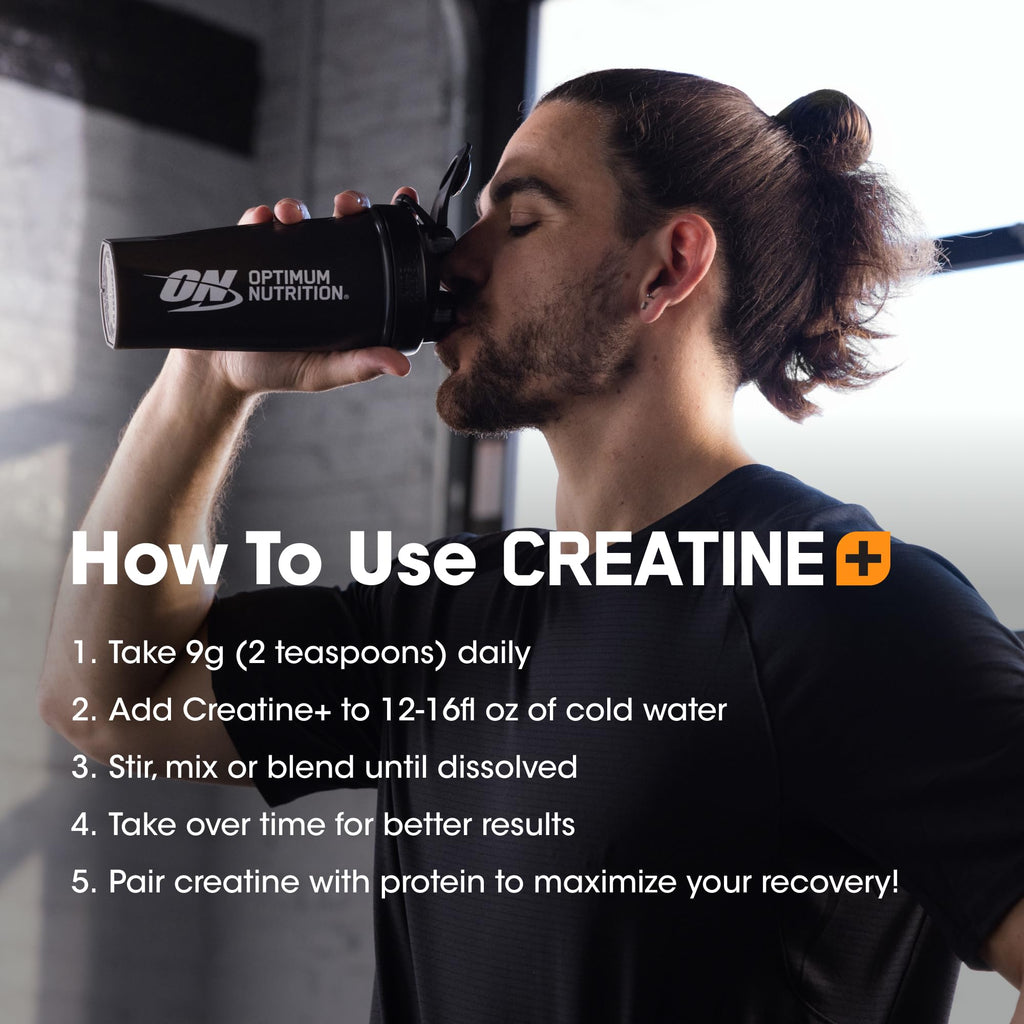 Optimum Nutrition Creatine Monohydrate Plus Powder, Orange Passionfruit Flavored Creatine Performance Blend With Electrolytes for Hydration, Added Vitamins, 80 Servings, 720 Grams (Packaging May Vary)