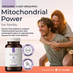 Molecular Fertility CoQ10 Ubiquinol with VESIsorb - Coenzyme Q10 Kaneka QH Ubiquinol Form 100mg Supplement for Women & Men - High Absorption, Reproductive Wellness & Fertility Support - 90 Softgels