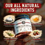 Organic Beef Tallow for Skin - 4 OZ (Vanilla) — Grass Fed Beef Tallow for face + Body — US-Made Whipped Tallow and Honey Balm Moisturizer for Dry and Sensitive Skin, Eczema, Rosacea (No Additives)