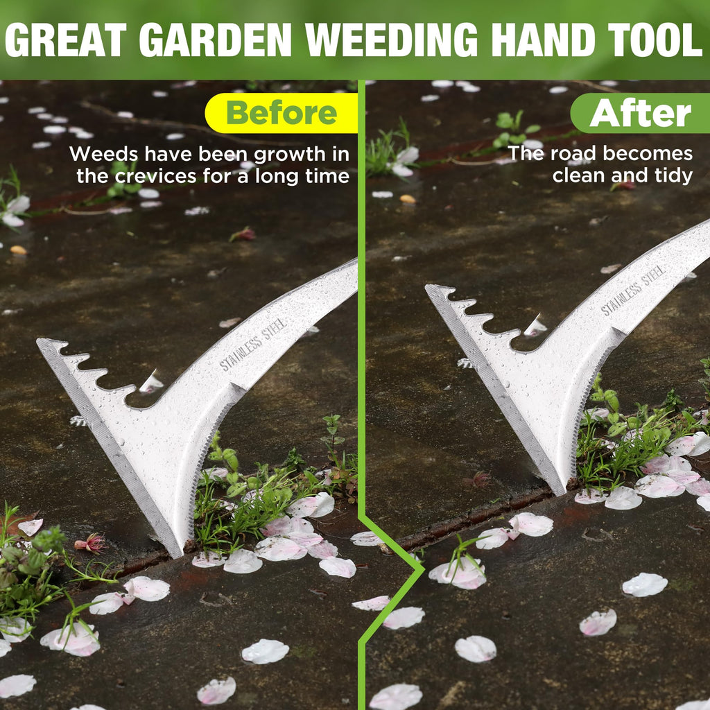 WORKPRO Crack Weeder, 12.5" Stainless Steel Crevice Weeding Tool Weeder Tool