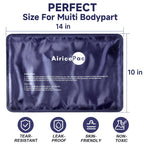 AiricePac Ice Packs for Injuries Reusable, 10”x 14”Gel Cold Pack for Knee Neck Shoulder Ankle Elbow Hip Back Pain Relief, Cold Compress Therapy for Swelling, Bruises, Surgery, 10”x 14”, Blue