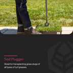 Yard Butler Sod Plugger, No-Bend Lawn Repair for Grass Plugs