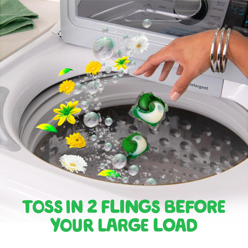 Gain Flings Laundry Detergent Pacs, 102 Count, Original Scent, with Odor Defense, concentrated laundry soap pacs