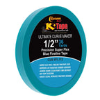 Custom Shop Vinyl Fineline Pinstripe Tape, Blue 1/2" x 36 Yard Roll - Create Sharp Graphic Design Curves, Mask Fine Lines, Conformable Paint Masking Striping Tape for Auto, Motorcycle, Flame Painting